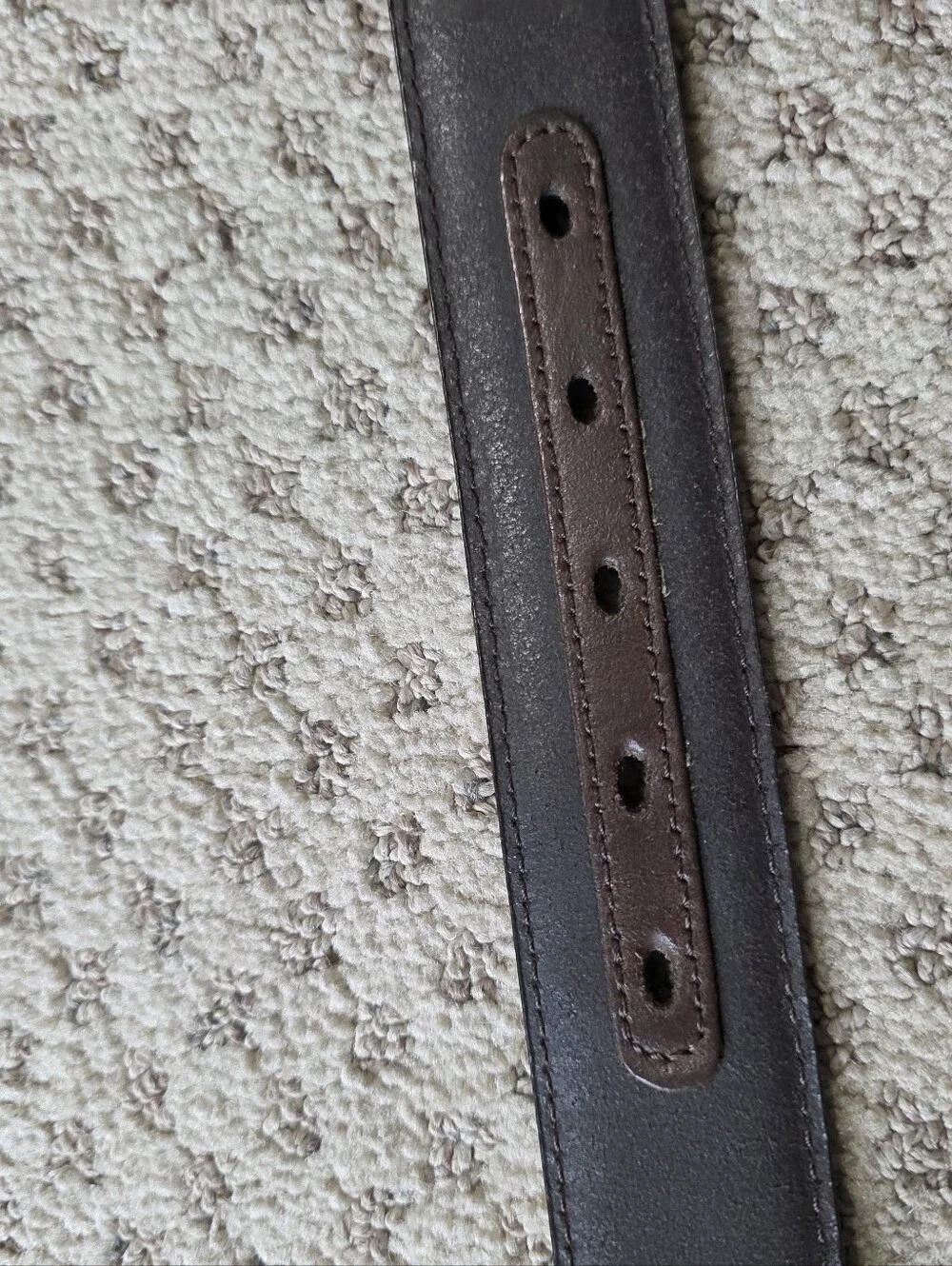 Nocona Men's Genuine Leather Braided Edge Belt - Dark Brown